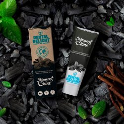 Charcoal Tandkrm Dental Delight Shimmery Shine