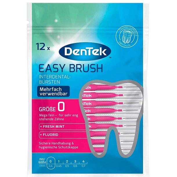 DenTek Gap borstar 12 st. Easy Brush 0,40 mm ISO 0
