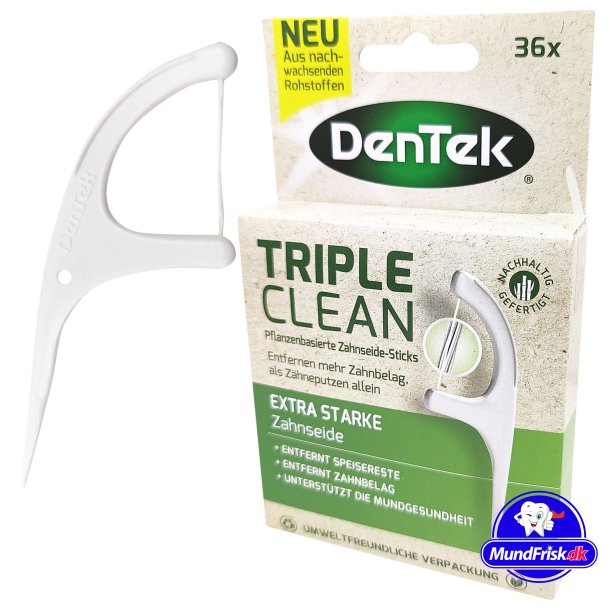Dentek Eco Triple Clean Floss -Picks auf pflanzlicher Basis 36 pcs