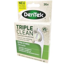 Dentek Eco Triple Clean Floss Picks Vxtbaserad 36 st.