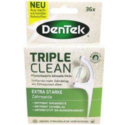 Dentek Eco Triple Clean Floss Picks Vxtbaserad 36 st.