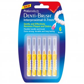 Denti-Brush Mellemrumsbrster - Interproximal 0.7 mm - Gul
