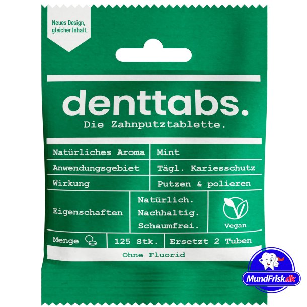 DentTabs Zahnpasta-Tabletten ohne Fluor 125 Stk.