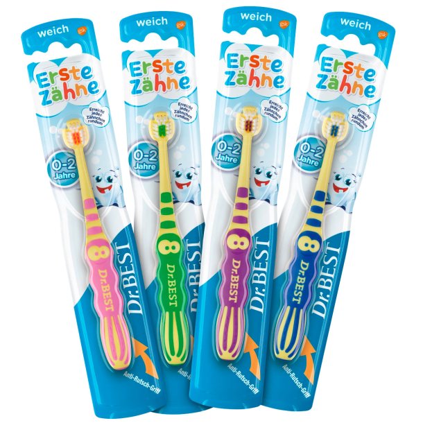 Barntandborste 3-sidig Dr. Best Erste Zahne 0-2 r