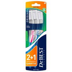 Dr. Bsta tandborstar 3 st. Original Medium