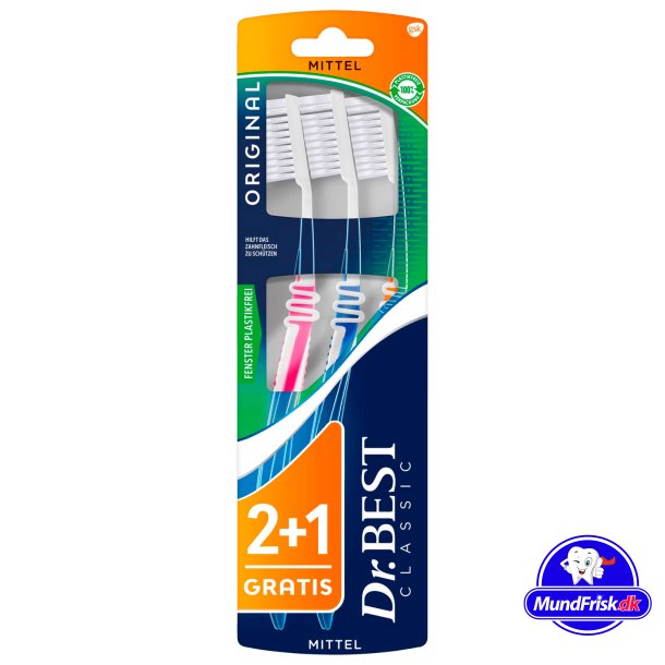 Dr. Best Zahnb&uuml;rsten 3 Stk. Original Medium