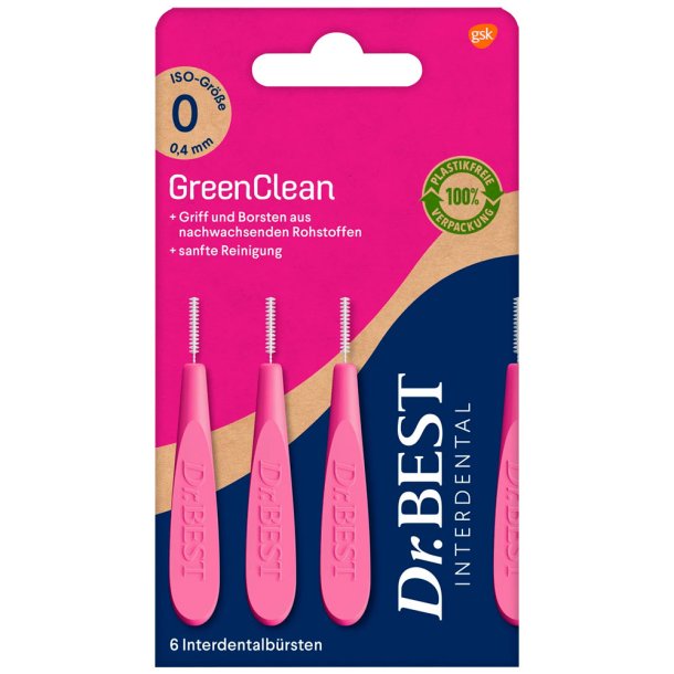 Dr. Best Interspace borstar GreenClean 0,40 mm. ISO 0 ROSA