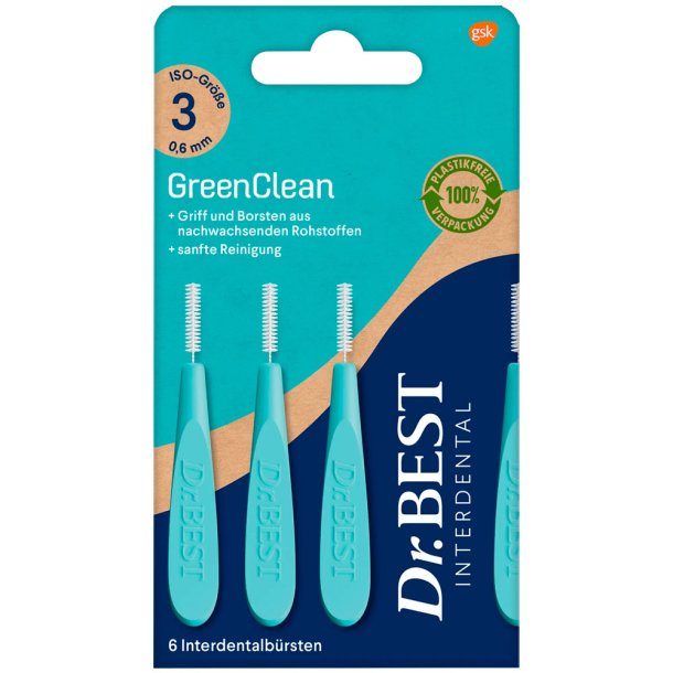 Dr. Best Gap borstar GreenClean 0,60 mm. ISO 3 BL