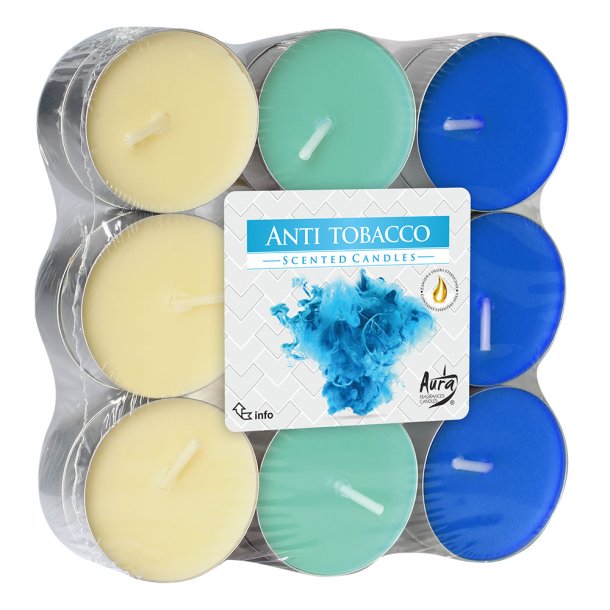 Duftlys 18 stk. Anti-Tobacco Fyrfadslys med duft