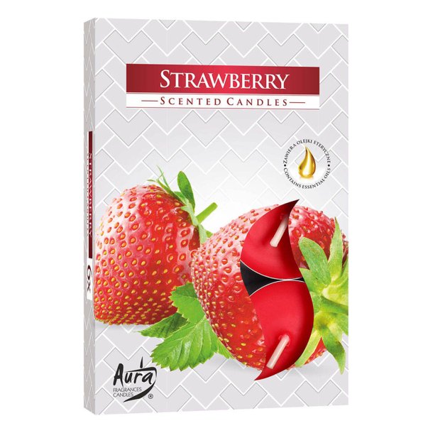 Duftlys Strawberry Fyrfadslys med duft