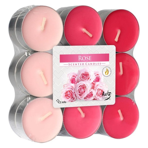 Doftljus 18 st. Rosendoftande vrmeljus