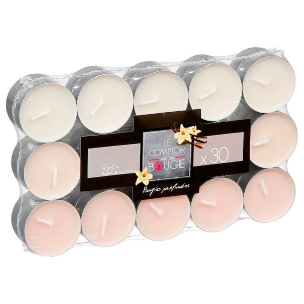 Duftlys 30 stk. Vanille Fyrfadslys Med Duft