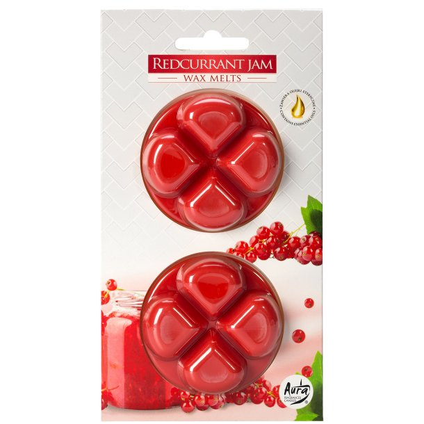 Duftvoks - Aura Duft Redcurrant Jam Aroma voks - 2 x 20g.