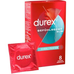 Durex Kondomer Thin Feel Slim Fit Tynde 8 stk.
