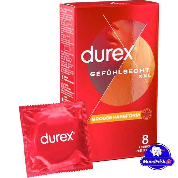 Durex Kondomer Extra Feeling XXL Ekstra Store 8 stk.