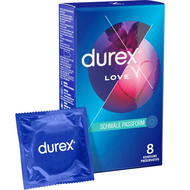 Durex Kondomer Love Ekstra Smal Pasform 8 stk.