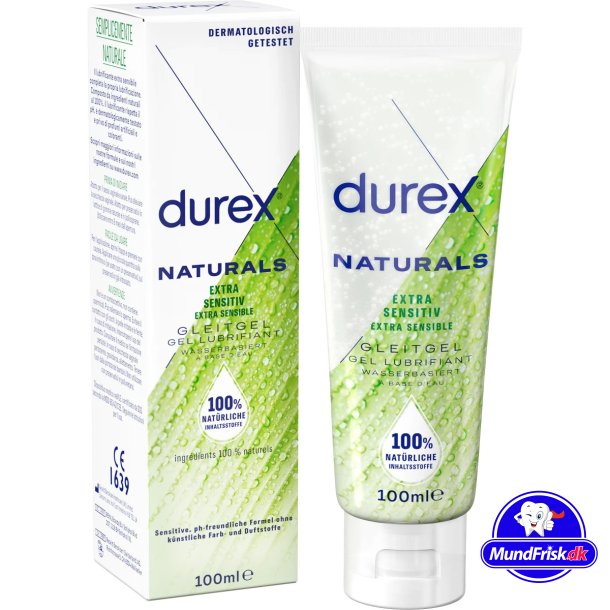 Durex Glidecreme Naturals Ekstra Sensitiv 100 ml.