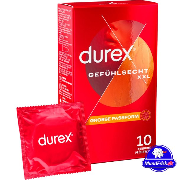 Durex XXL Kondome Classic Feel Thin 60 mm. 10 St&uuml;ck
