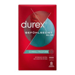 Durex Kondomer Thin Feel Slim Fit Tynde 8 stk.