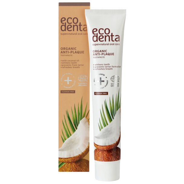 Ekologisk Xylitol tandkrm EcoDenta Coconut Anti-Plaque 75 ml