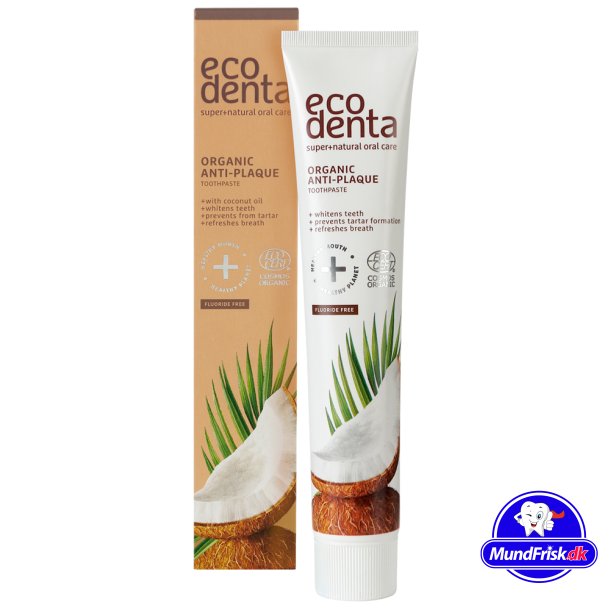 kologisk tannkrem EcoDenta Coconut Anti-Plaque 75 ml