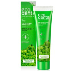 Naturlig Hydroxyapatit Tandpasta EcoDenta Exceptional Whitening Bergamot &amp; Lemon 100 ml.
