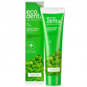 Naturlig Hydroxyapatit Tandpasta EcoDenta Exceptional Whitening Bergamot & Lemon 100 ml.