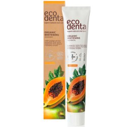 Organic Whitening Tannkrem ECODENTA Papaya &amp; Xylitol 75 ml