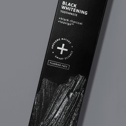 EcoDenta Black CHARCOAL Whitening Tandpasta Uden Fluor