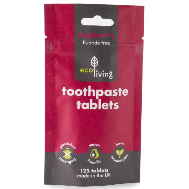 EcoLiving Tandkrmstabletter Rasperry Fluorfri 125 st.