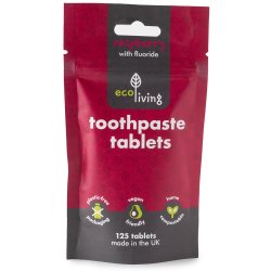EcoLiving Tandkrmstabletter Rasperry Fluor 125 st.