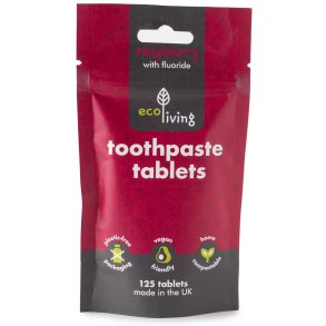 EcoLiving Tandkrmstabletter Rasperry Fluor 125 st.