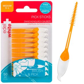 Soft Pick Sticks 50 stk. Edel+White Medium