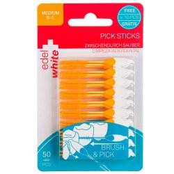 Soft Pick Sticks 50 st. Edel+Vit Medium