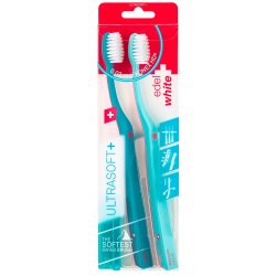 2 stk. Ultrasoft Tandbrster Edel+White Flosserbrush