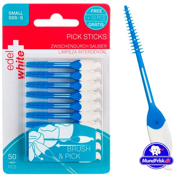 Soft Pick Sticks 50 st. Edel+Vit LITEN