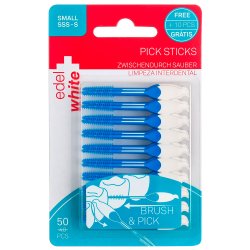 Soft Pick Sticks 50 stk. Edel+Hvit LITEN