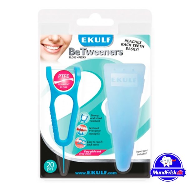 Ekulf Betweeners tandtrds-bjler Flosser Med rejse-etui