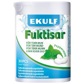 Ekulf Fuktisar sugtabletter Pepparmynta med muntorrhet
