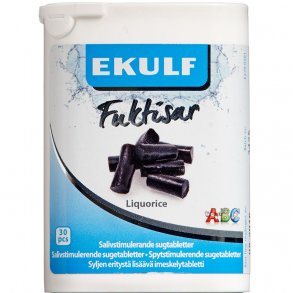 Ekulf Fuktisar Sockerfria sugtabletter mot muntorrhet Lakrits
