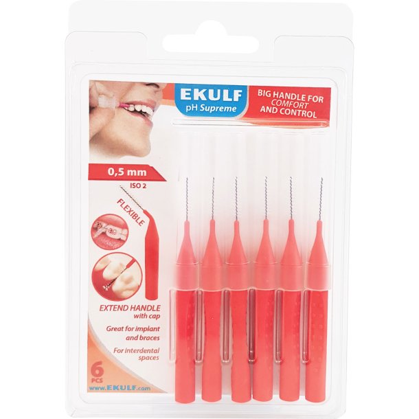 Ekulf PH Supreme Mellemrumsbrster 0.50 mm - RD