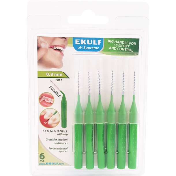 Ekulf PH Supreme Mellemrumsbrster 0.80 mm GRN