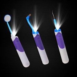 Tannrens - sett med 3 deler med LED-lys L-Pack