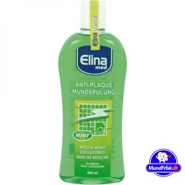 Elina Anti-plakk Mint Munnvann uten alkohol 500 ml.