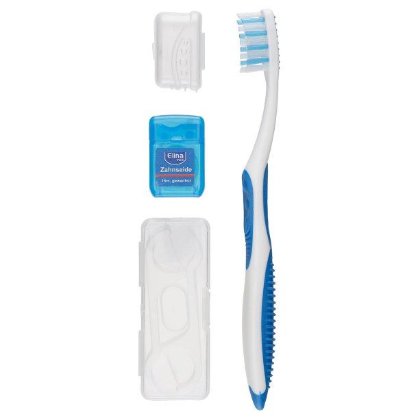 Tandpleje-st 11 dele Tandbrste + tandtrd + flosser Elina Dent