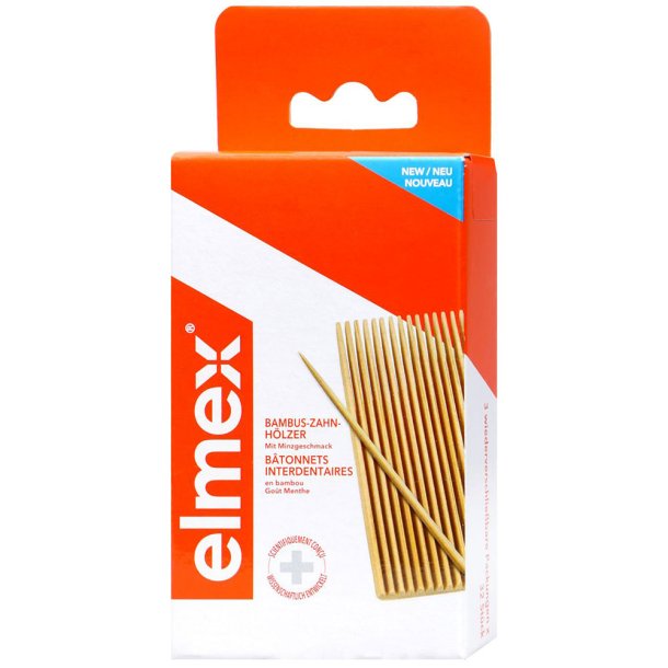 Elmex Bamboo Tre Tannpirkere Amine Fluorid 3 x 32