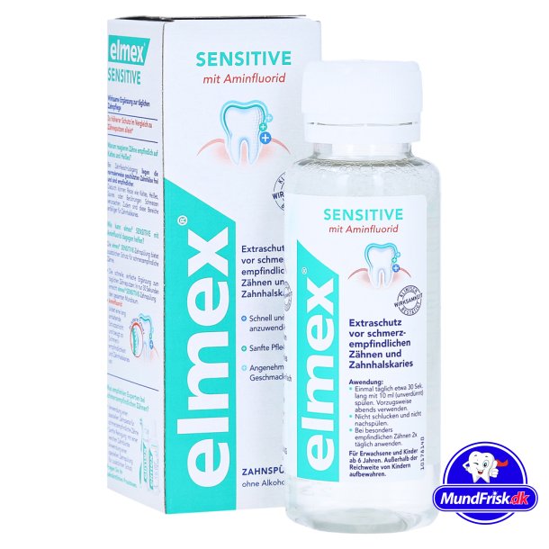 Elmex Sensitive Mundwasser mit Aminfluorid 100 ml.