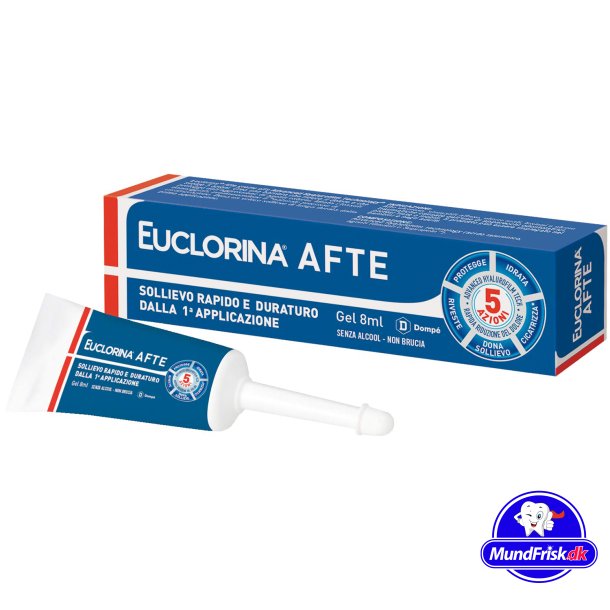 Gel mod sr, blner &amp; blister i munden EUCLORINA Afte 8 ml.