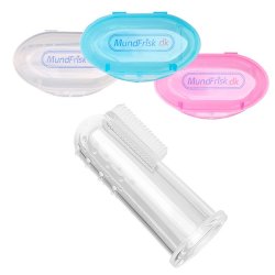 Finger-tandbrste i silikone til baby inkl. opbevarings-boks