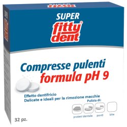 ProFast Rengringstabletter Fittydent pH 9 Formel 32 stk.